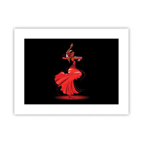 Poster - Lo spirito focoso del flamenco - 40x30 cm