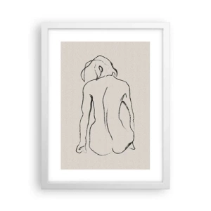 Poster in cornice bianca - Nudo di ragazza - 30x40 cm