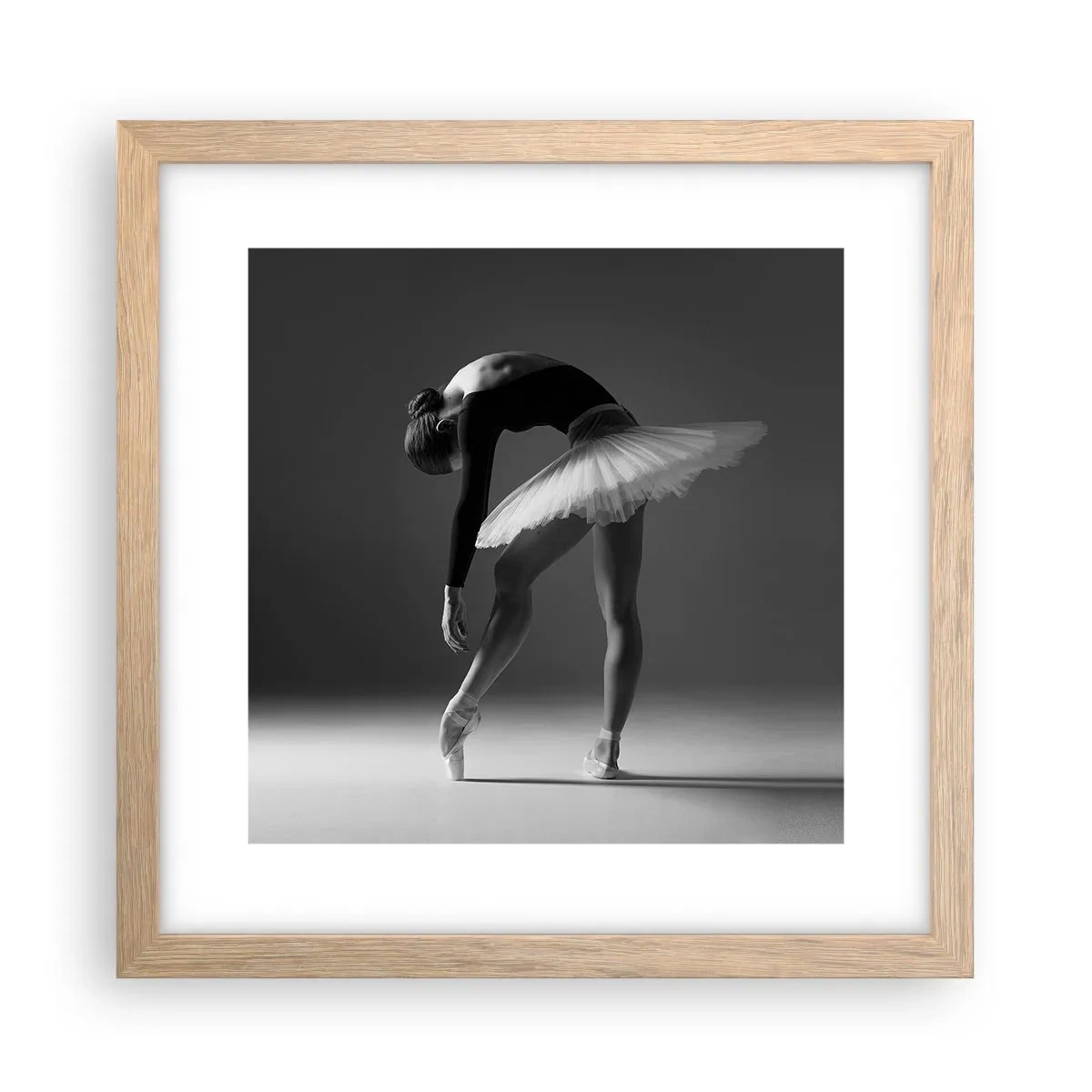 Poster in cornice rovere chiaro - Bella ballerina - 30x30 cm