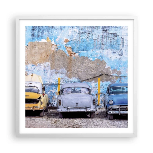 Poster in cornice bianca - L'incontro dei veterani - 60x60 cm