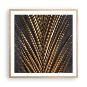 Poster in cornice rovere chiaro - L'oro dei tropici - 60x60 cm