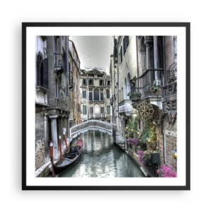 Poster in cornice nera - Da secoli in silenziosa riflessione - 60x60 cm