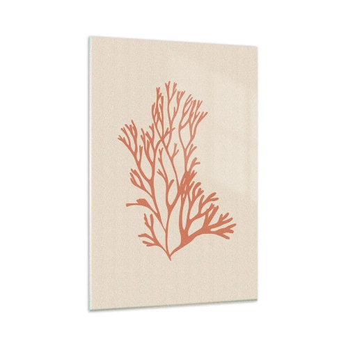 Quadro su vetro - Filigrana di corallo - 80x120 cm