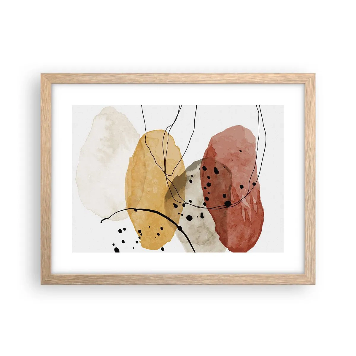 Poster in cornice rovere chiaro - Come aria leggera e trasparente - 40x30 cm