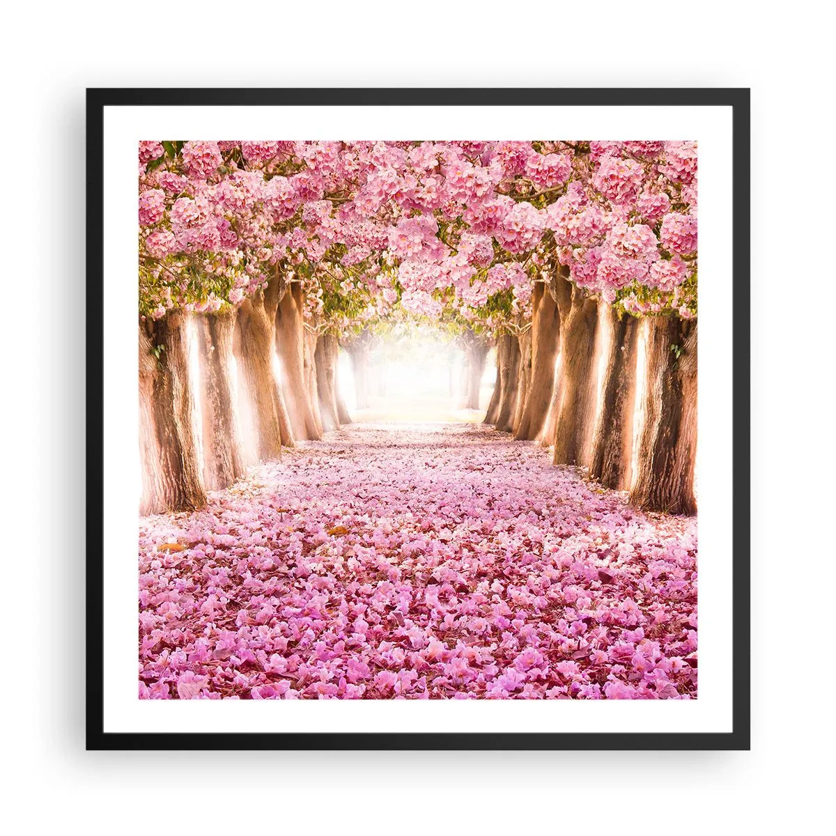 Poster in cornice nera - La strada verso il paradiso - 60x60 cm