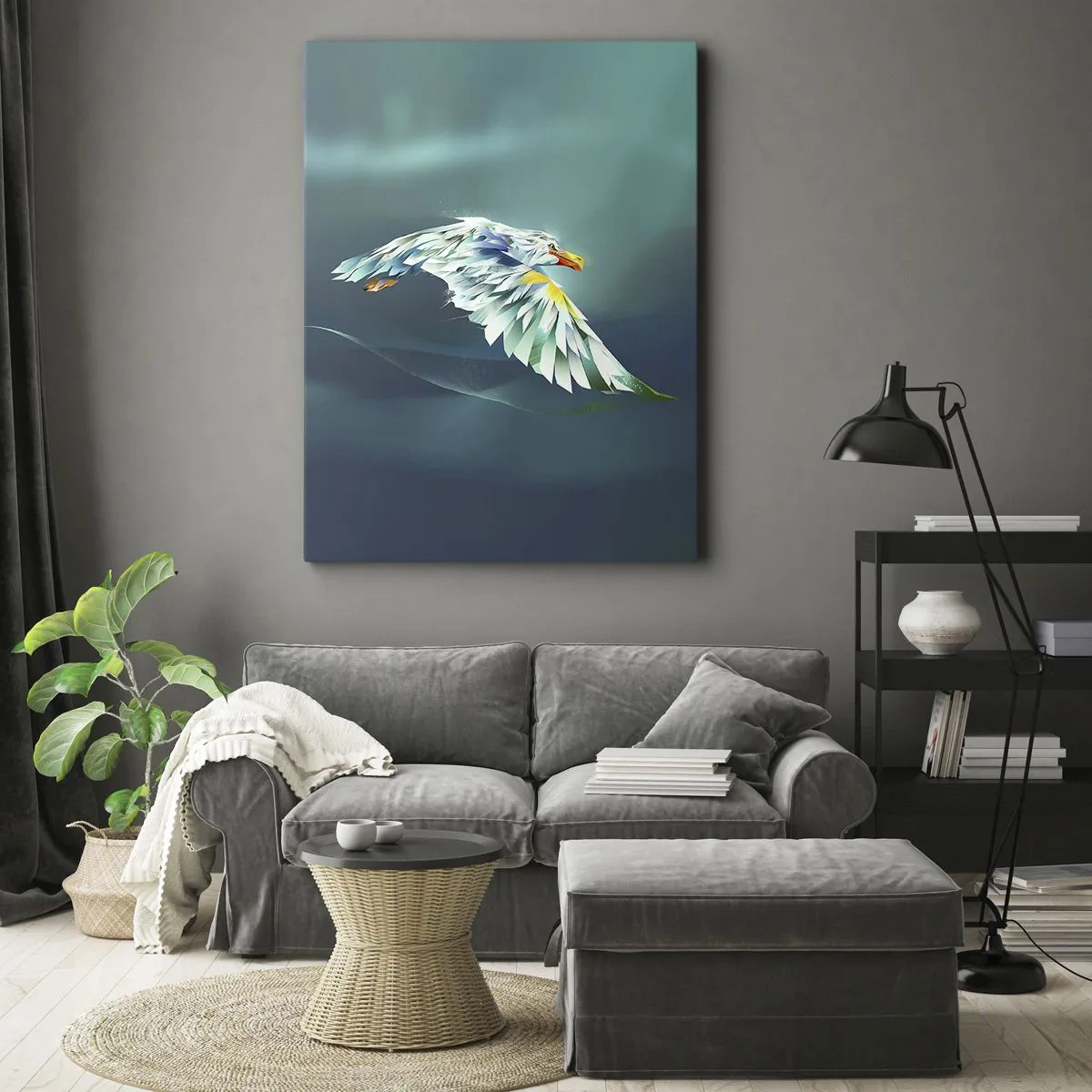 Quadro su tela - Stampe su Tela - Potenza del volo dell'aquila - 55x100 cm