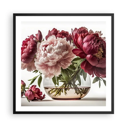 Poster in cornice nera - Bellezza in piena fioritura - 60x60 cm