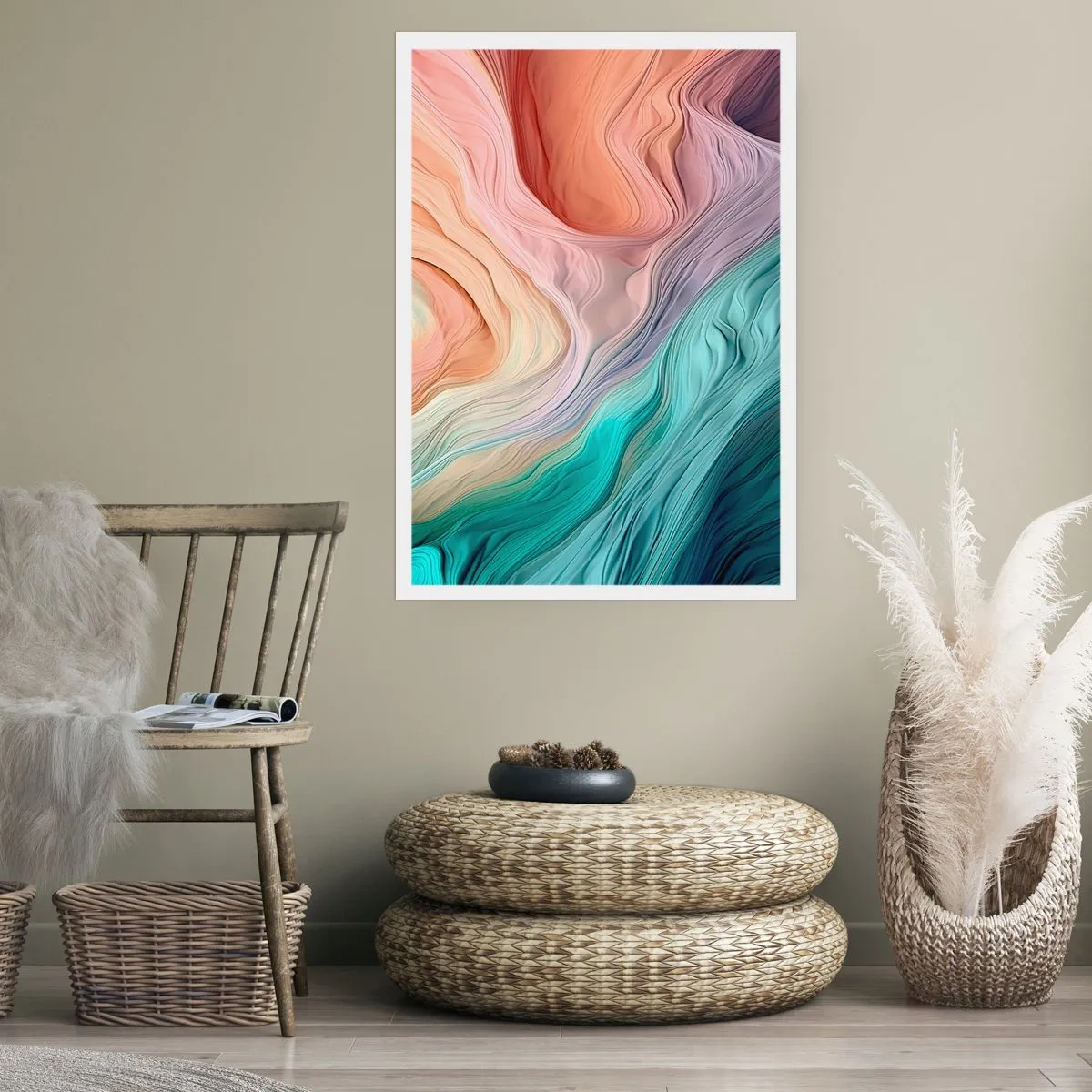 Poster - Onda arcobaleno - 40x50 cm