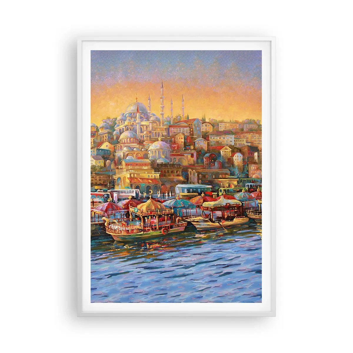 Poster in cornice bianca - Racconto da Istanbul - 70x100 cm