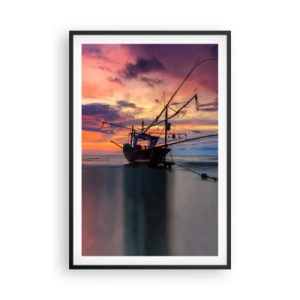 Poster in cornice nera - Sera esotica - 61x91 cm