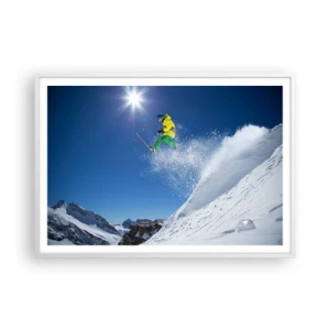 Poster in cornice bianca - Ballando con i monti - 100x70 cm