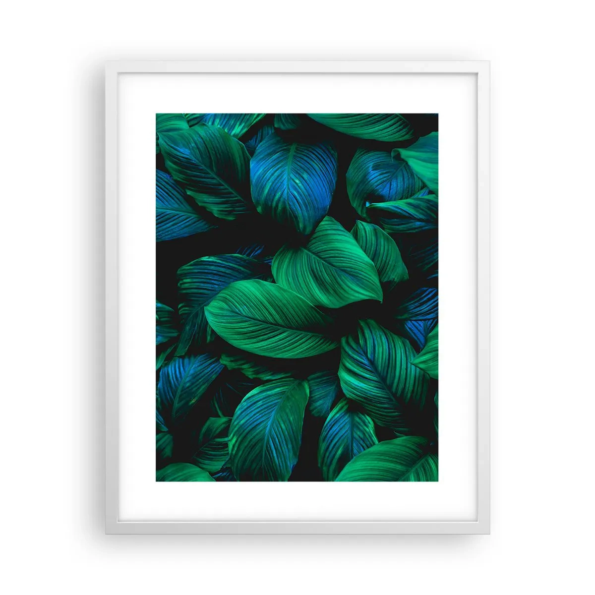 Poster in cornice bianca - Nella folla verde - 40x50 cm