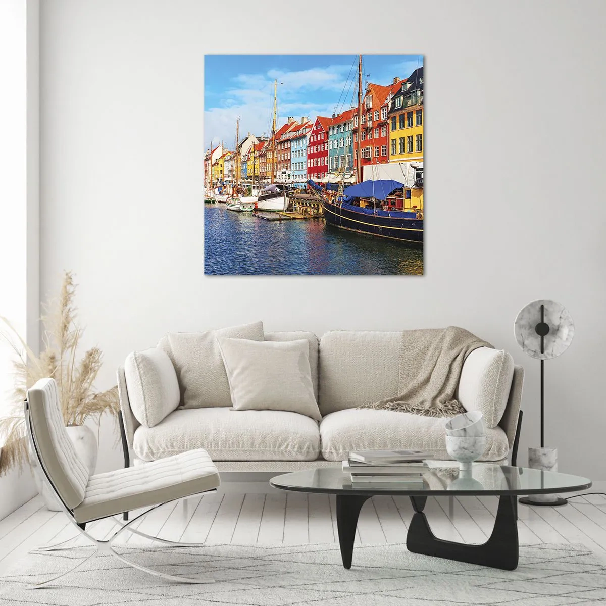 Quadro su vetro - Riva gioiosa - 60x60 cm