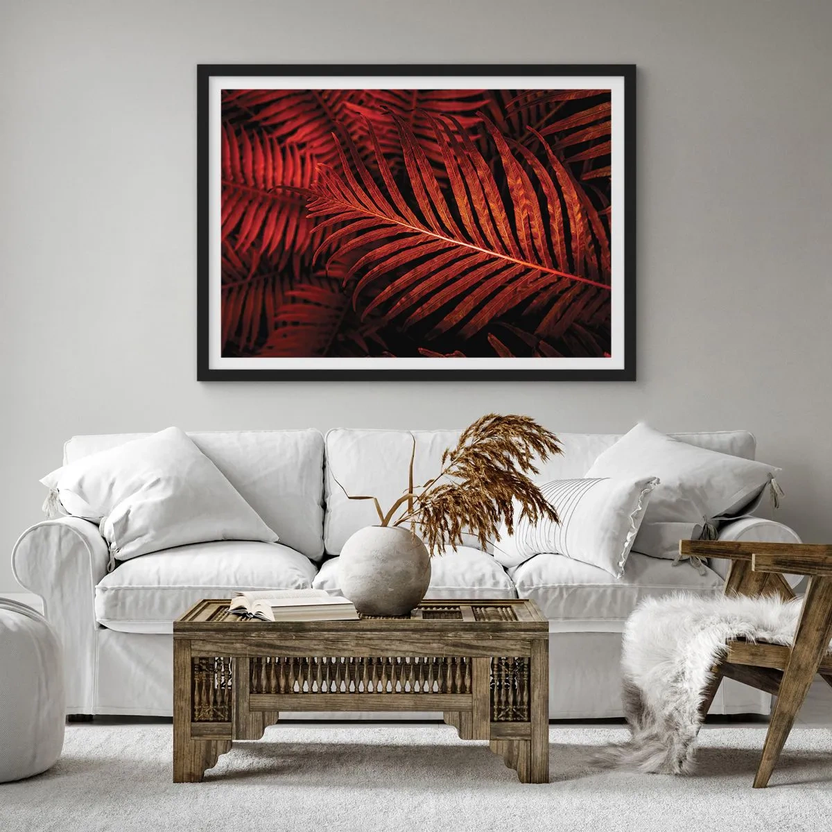 Poster in cornice nera - Il calore della vita - 91x61 cm