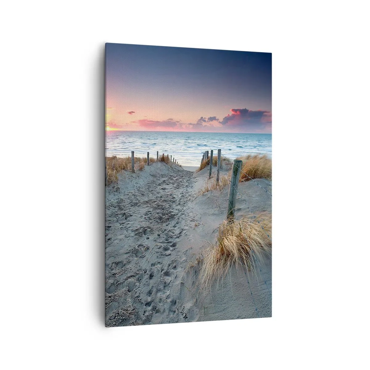Quadro su tela - Stampe su Tela - Sentiero che porta alla spiaggia al tramonto - 80x120cm - Hai versato un arcobaleno di luce radiosa... - Decorazione murale moderna per soggiorno e camera da letto ARTTOR