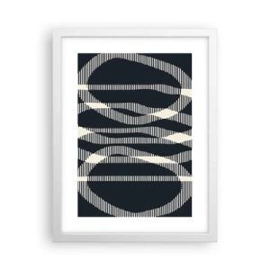 Poster in cornice bianca - Tentativo di rompere l'oscurità - 30x40 cm
