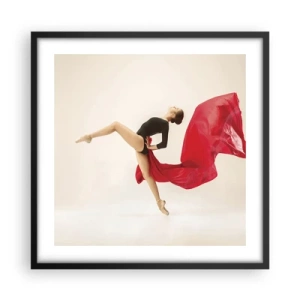 Poster in cornice nera - Rosso e nero - 50x50 cm