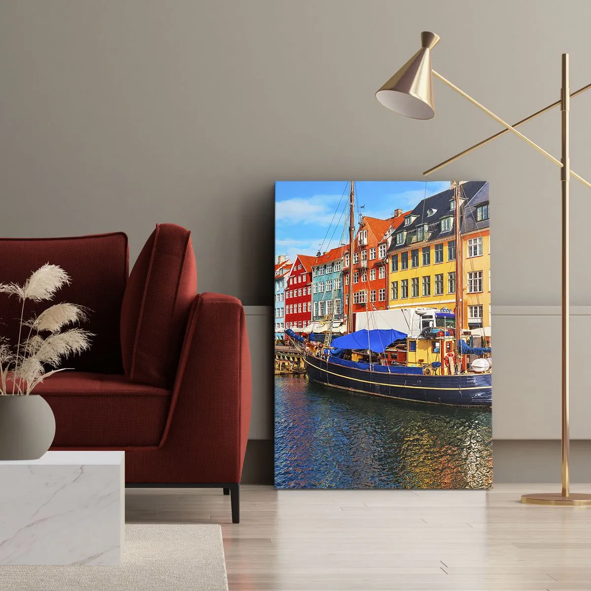 Quadro su tela - Stampe su Tela - Riva gioiosa - 65x120 cm
