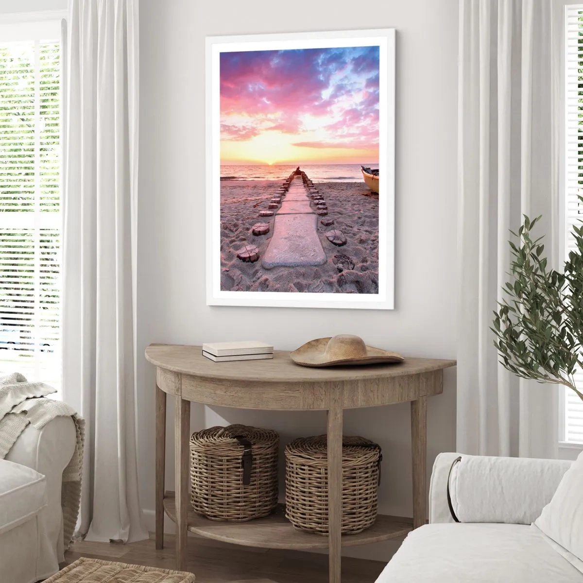 Poster in cornice bianca - Un momento profondo - 50x70 cm