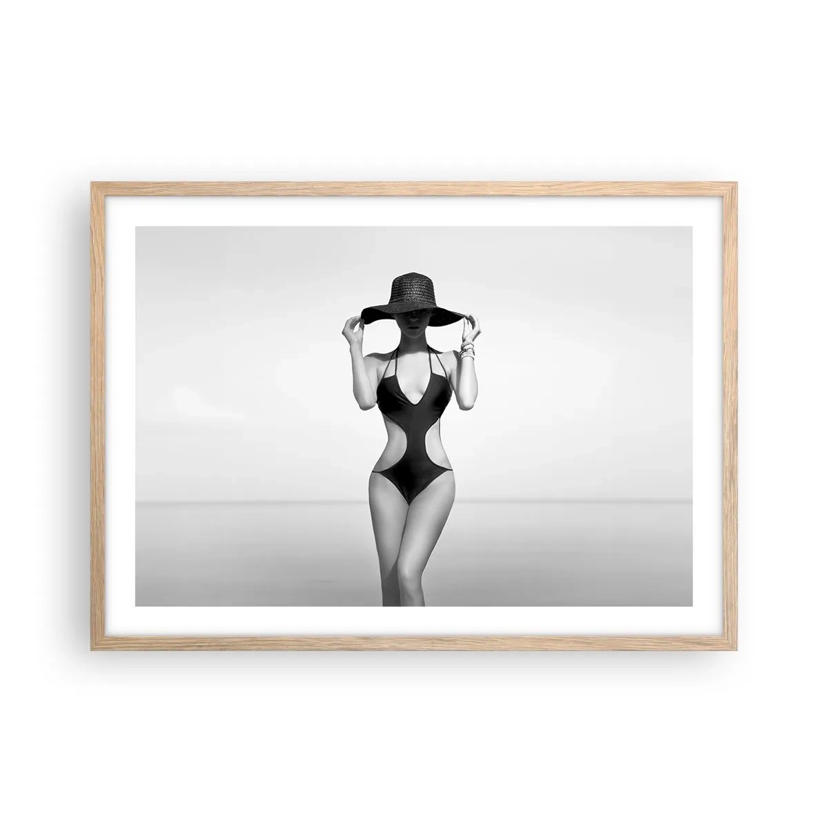 Poster in cornice rovere chiaro - Il mio nome è Eleganza - 70x50 cm