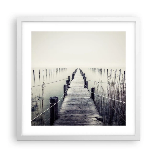 Poster in cornice bianca - Immergiti nella pace - 40x40 cm