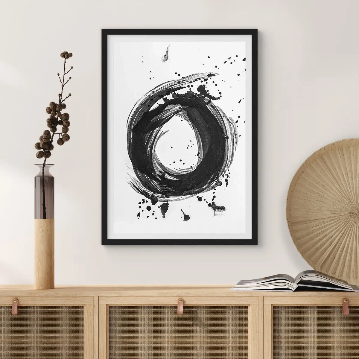 Poster in cornice nera - Il vortice della creazione - 40x50 cm