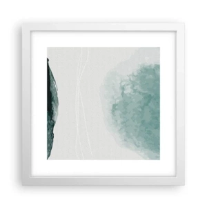 Poster in cornice bianca - Incontro con la nebbia - 30x30 cm