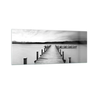 Quadro su vetro - Pace sull'acqua - 100x40 cm