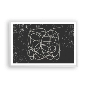 Poster in cornice bianca - Il caos dei pensieri - 91x61 cm