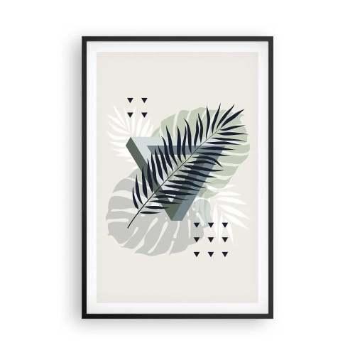 Poster in cornice nera - Natura e geometria: due ordini? - 61x91 cm