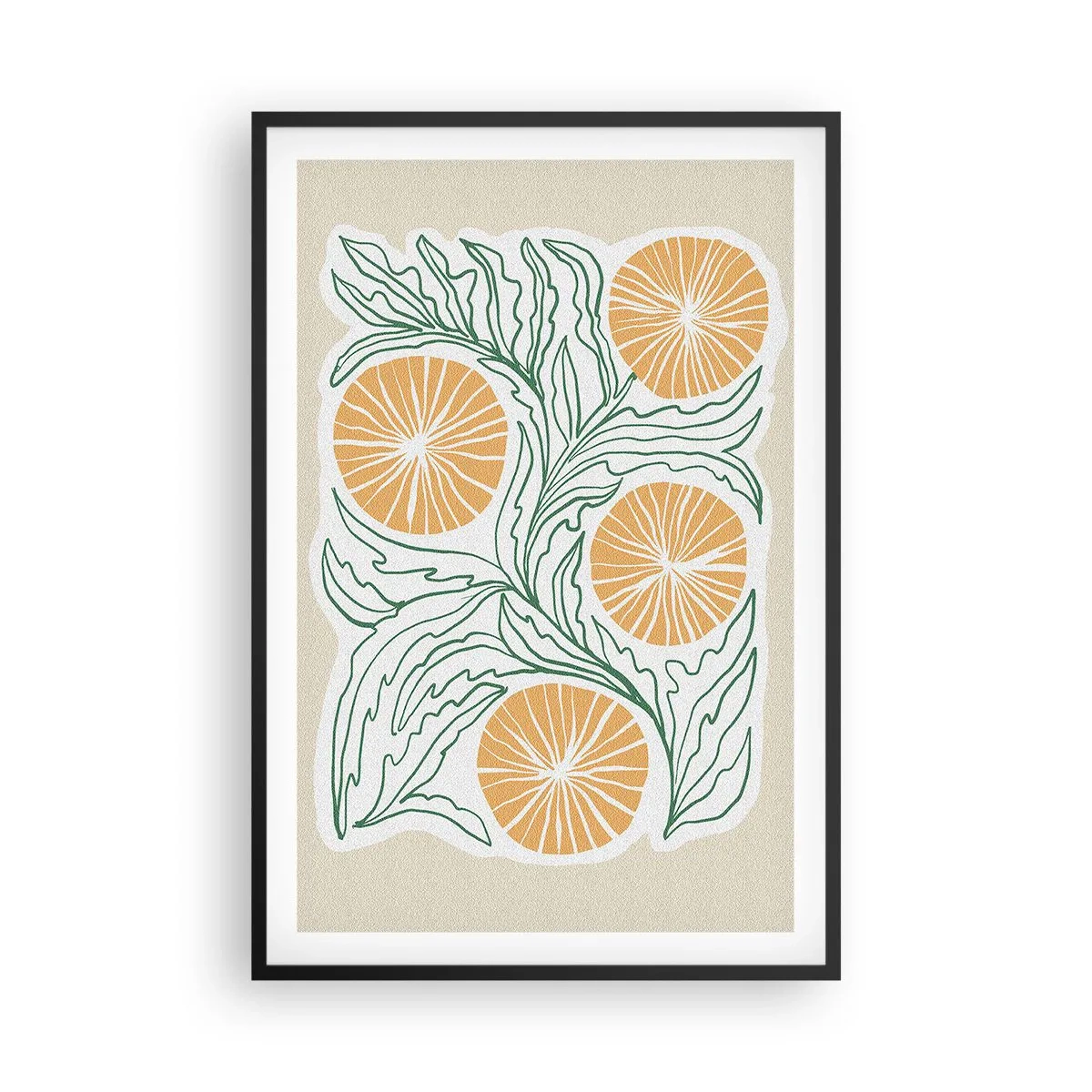 Poster in cornice nera - Etnicamente con una nota di astrazione - 61x91 cm