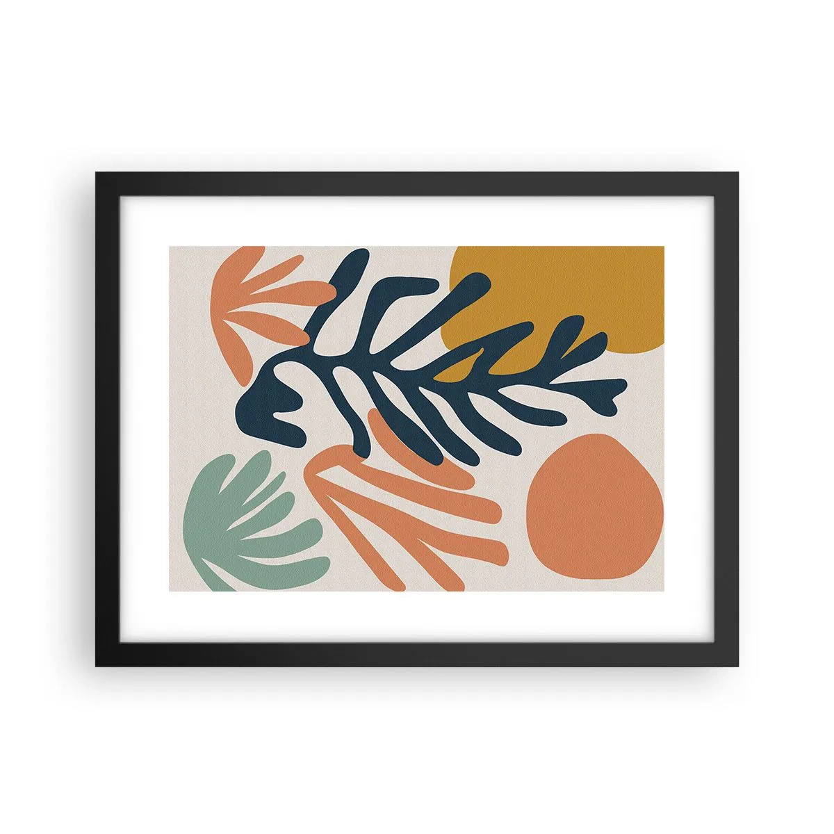 Poster in cornice nera - Mare di coralli - 40x30 cm