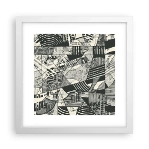 Poster in cornice bianca - Dinamica della contemporaneità - 30x30 cm
