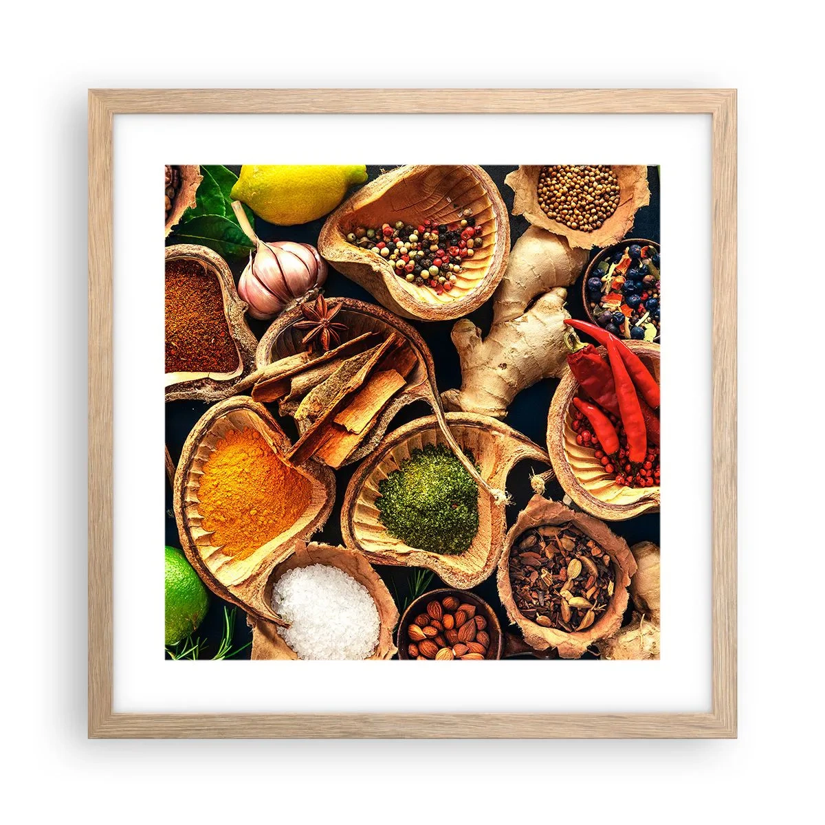 Poster in cornice rovere chiaro - Prendi quello che vuoi - 40x40 cm