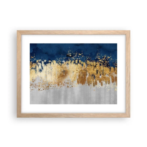 Poster in cornice rovere chiaro - Composizione moderna con bagliore - 40x30 cm