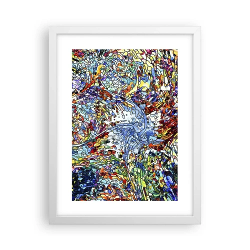 Poster in cornice bianca - Vetrate a gocce - 30x40 cm