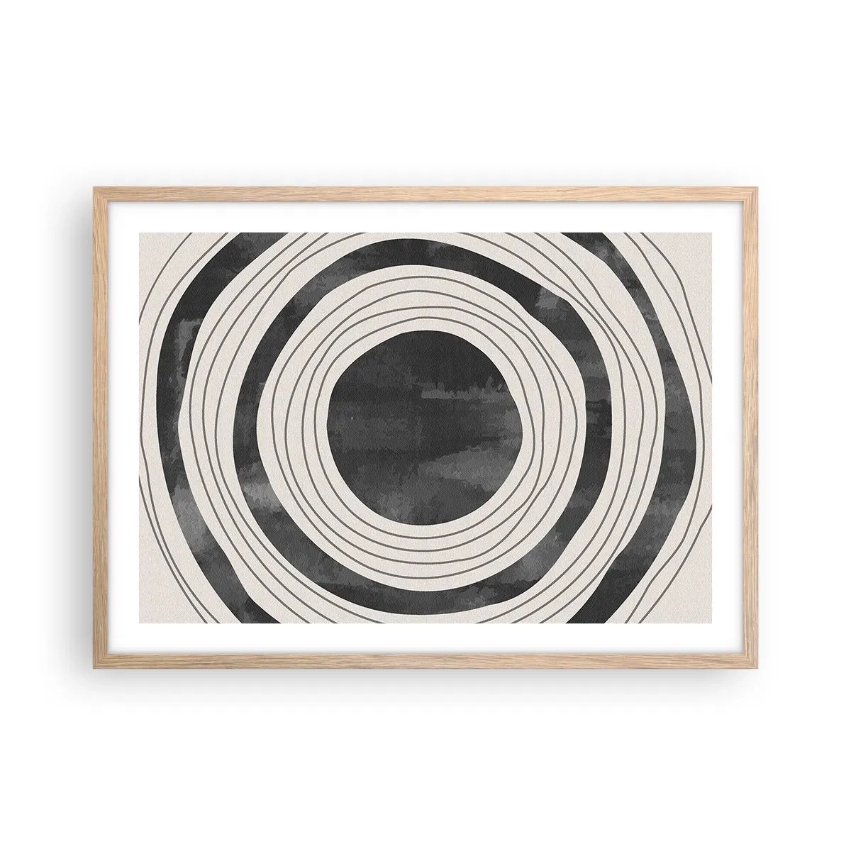 Poster in cornice rovere chiaro - Proprio al centro - 70x50 cm