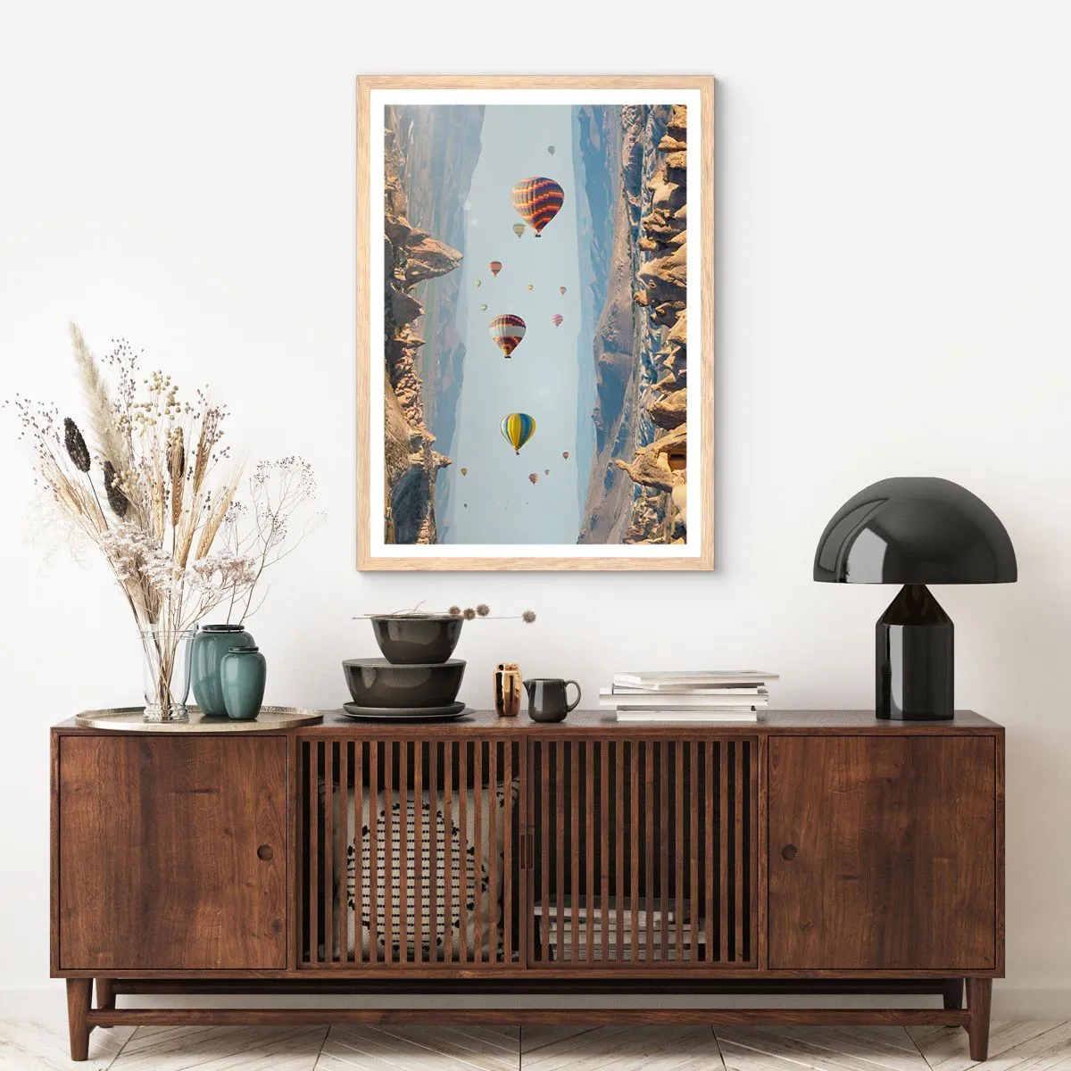 Poster in cornice rovere chiaro - Qui tutto è possibile - 40x50 cm