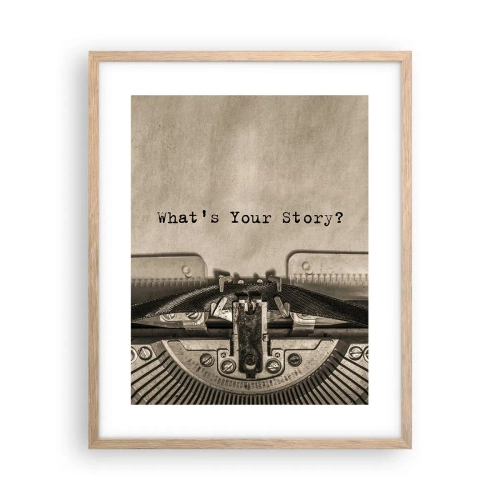 Poster in cornice rovere chiaro - Rispondimi - 40x50 cm