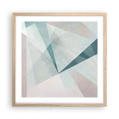 Poster in cornice rovere chiaro - Con calma ma dinamicamente - 50x50 cm