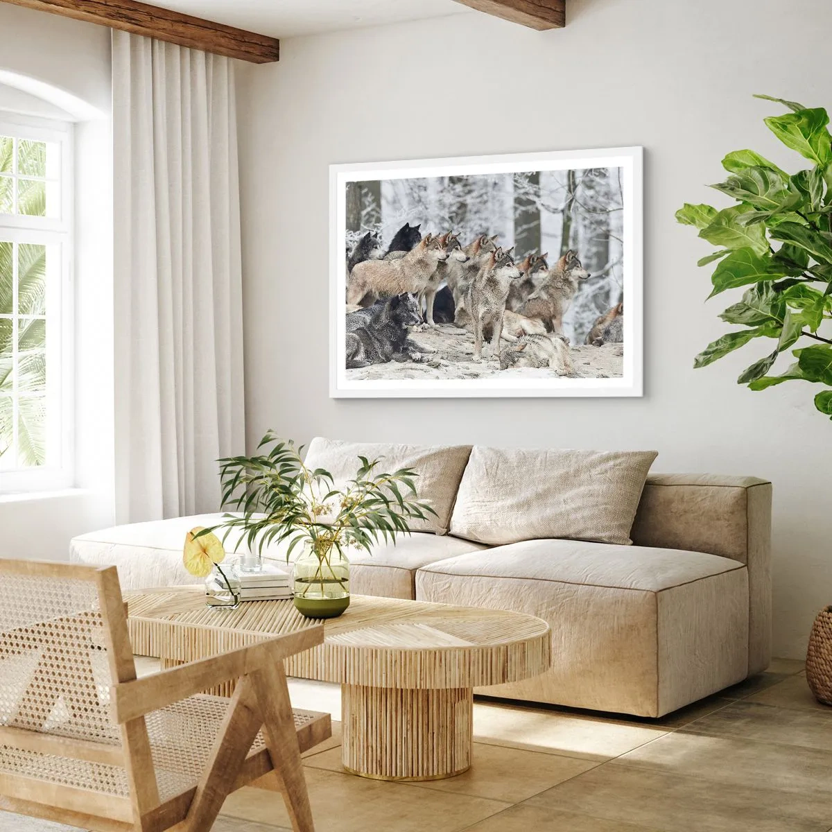 Poster in cornice bianca - Famiglia e amici - 91x61 cm