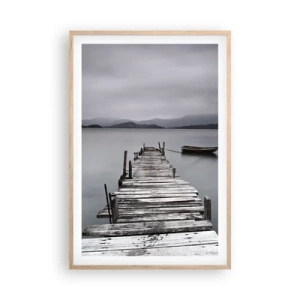 Poster in cornice rovere chiaro - Domani puoi partire - 61x91 cm