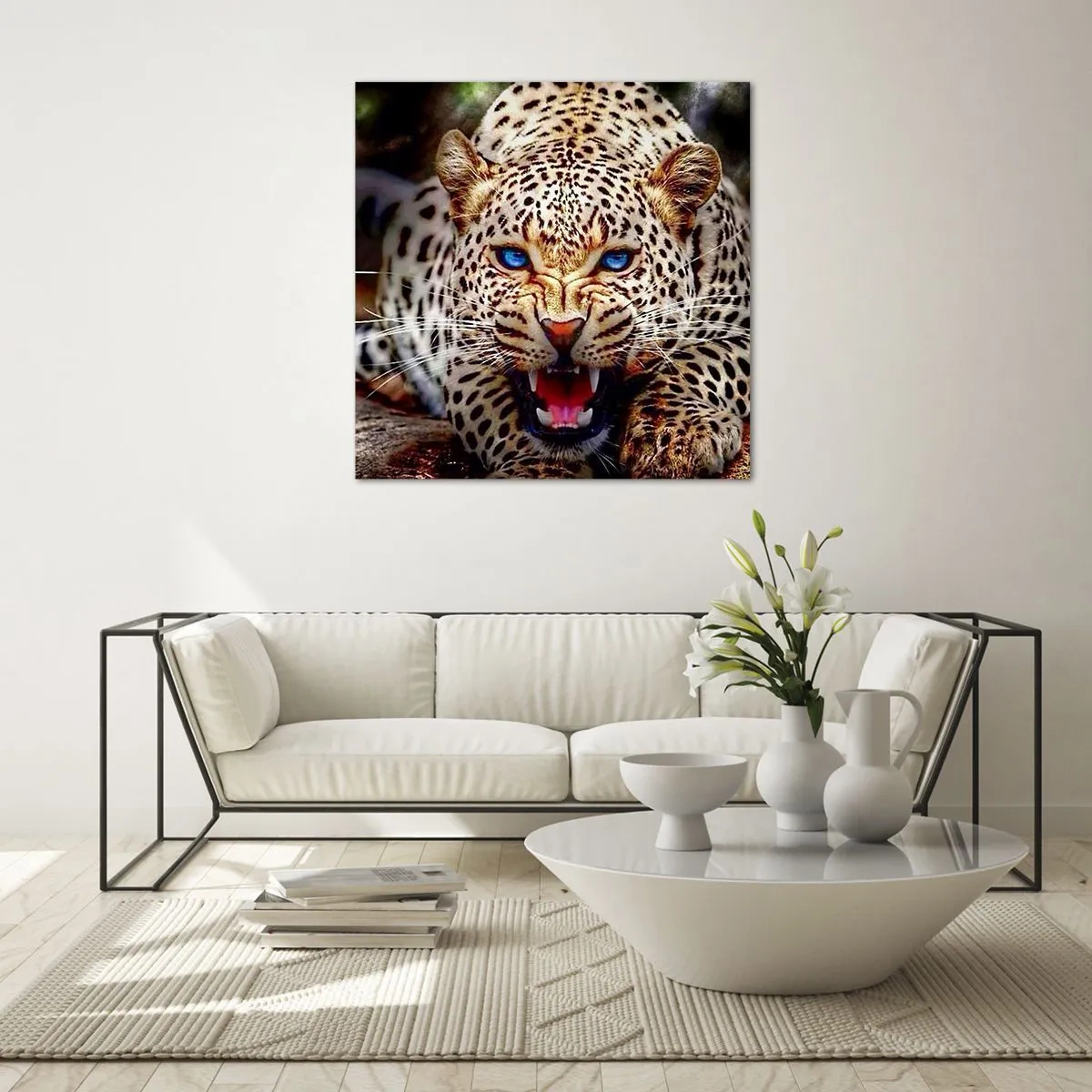 Quadro su vetro - La rabbia non rovina la bellezza - 70x70 cm