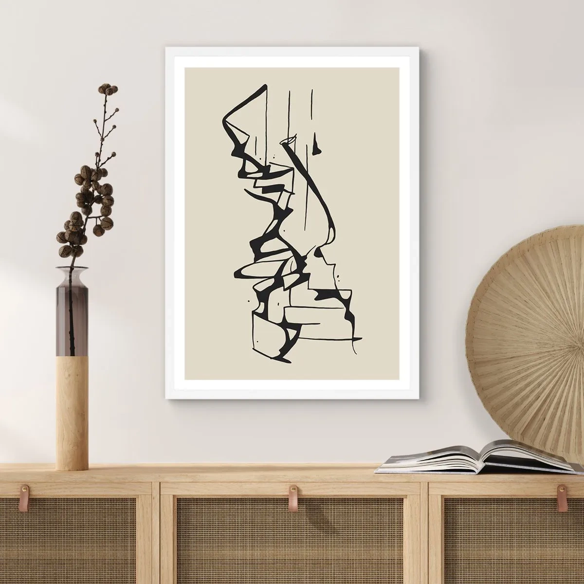 Poster in cornice bianca - Forse è un paesaggio - 70x100 cm