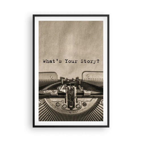 Poster in cornice nera - Rispondimi - 61x91 cm