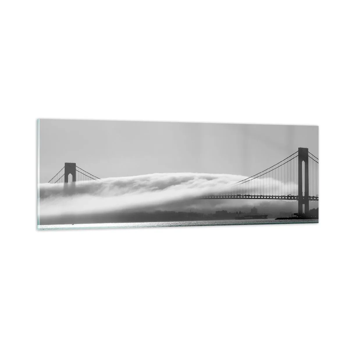 Quadro su vetro - Navigare attraverso la Porta d'Oro - 90x30 cm