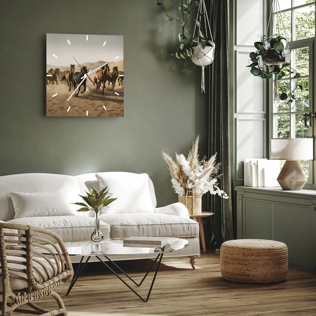 Orologio da parete - Orologio in Vetro - Liberi come il vento - 40x40 cm