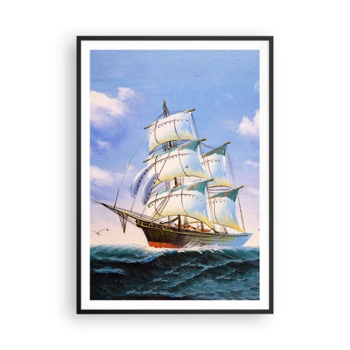 Poster in cornice nera - Con orgoglio nel vento - 70x100 cm