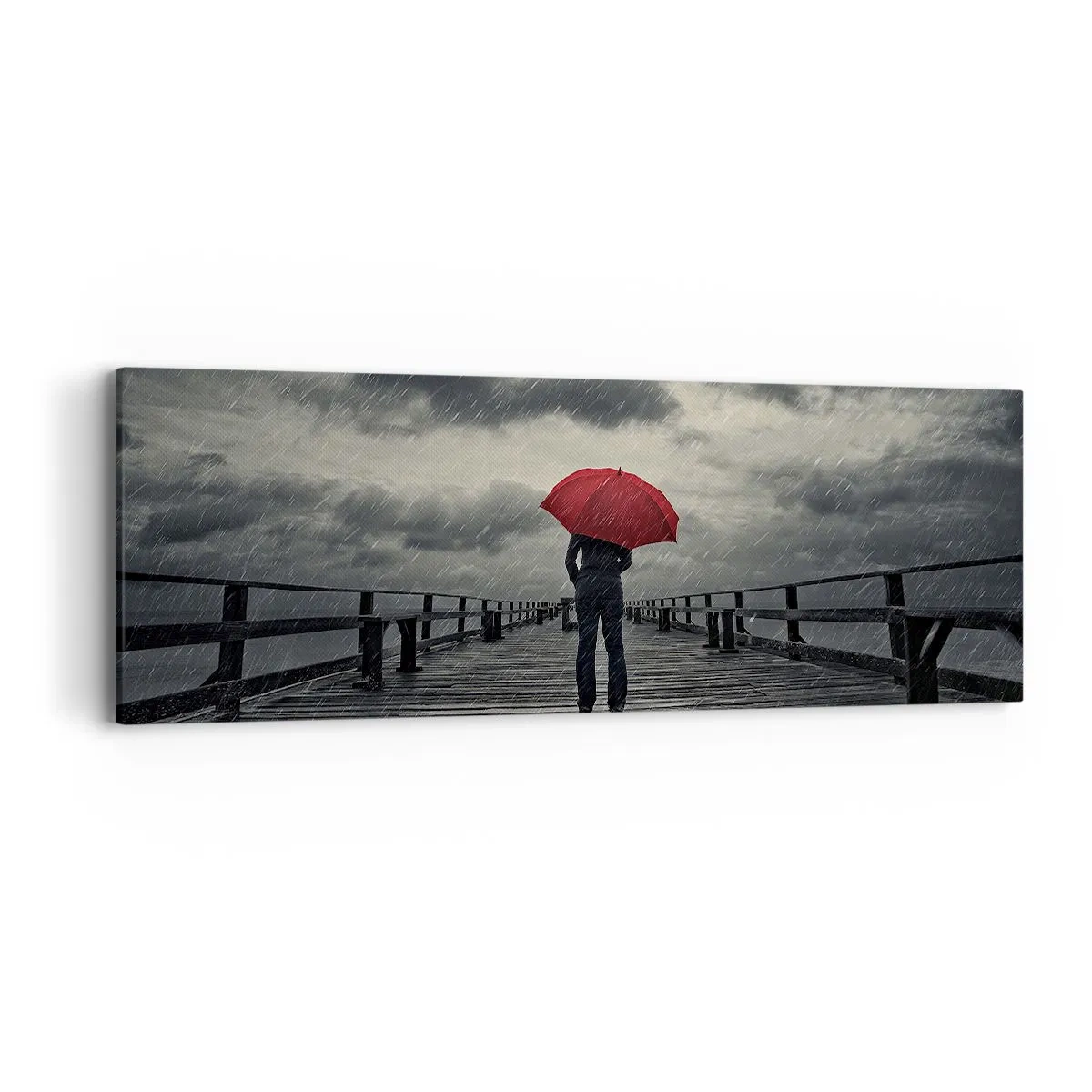 Quadro su tela - Stampe su Tela - Non importa che piove - 90x30 cm