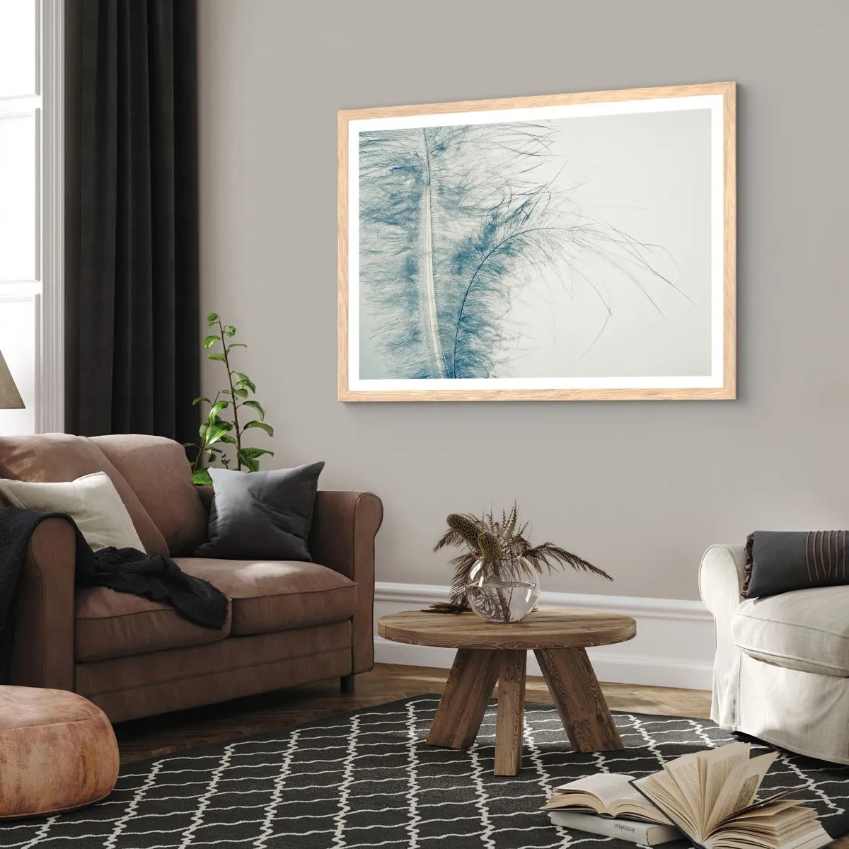 Poster in cornice rovere chiaro - Il sussurro della natura - 40x30 cm